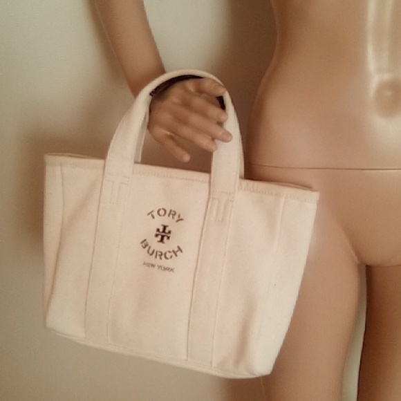 Tory Burch Canvas Tote NWOT - Picture 7 of 10